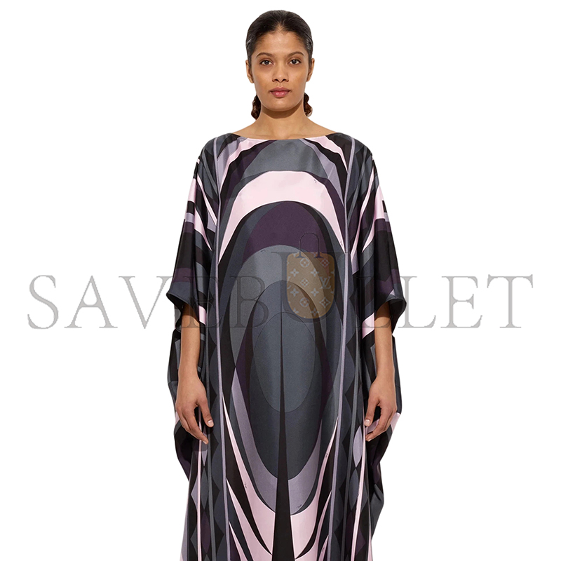 PUCCI VOLUTE PRINT LONG KAFTAN 5URL155U851036